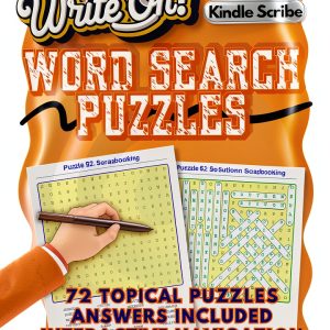 Kindle Scribe Activity Book Write On Word Search Puzzle 150 Page Print-0