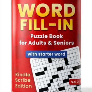 Word Fill In Puzzle Book for Adults Seniors Amazon Kindle Replica-0