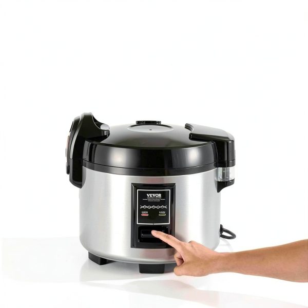 VEVOR Commercial Rice Cooker, 60-Cup Rice Cooker, 13.74 Qt / 13 Liter Large Rice Cooker and Warmer with Nonstick Inner Pot, Fast Cooking and 12-Hour Keep Warm, with Rice Cup and Paddle, for Restaurant-1