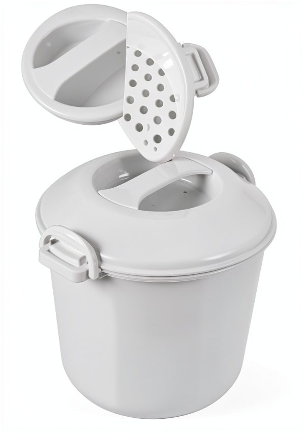 Microwave Rice Cooker SCJJTAC Capacity Plastic Container with Lid-7