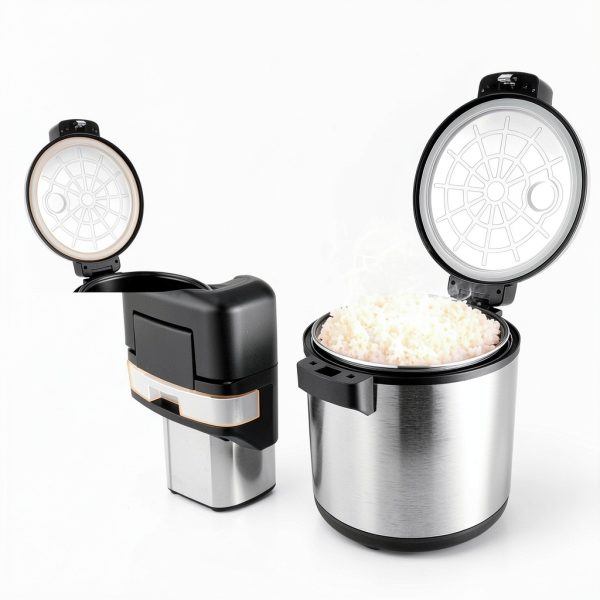 Commercial Rice Warmer EnSyuSuMa 100 Cup Silver Heavy Duty Electric-4