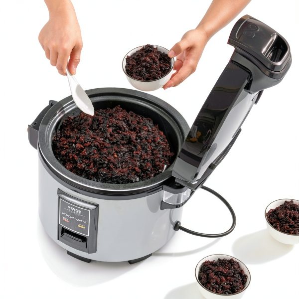 VEVOR Commercial Rice Cooker, 60-Cup Rice Cooker, 13.74 Qt / 13 Liter Large Rice Cooker and Warmer with Nonstick Inner Pot, Fast Cooking and 12-Hour Keep Warm, with Rice Cup and Paddle, for Restaurant-7