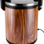 Commercial Rice Cooker Zivisamt 23L 6Gal Stainless Steel Wood-0