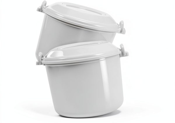 Microwave Rice Cooker SCJJTAC Capacity Plastic Container with Lid-2
