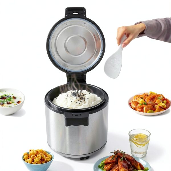 Commercial Rice Warmer & Food Warmer 23L (24.3Qt) Stainless Steel Non-Stick Pot Rice Cooker Warmer Auto Keep-Warm Large Capacity Food Warmer for Restaurants Catering-1