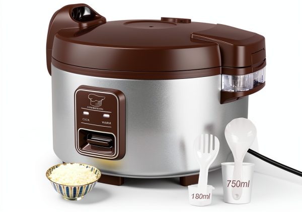 13.8 QT Commercial Rice Cooker CAZACHEF 13L Red One‑Touch Keep‑Warm-0