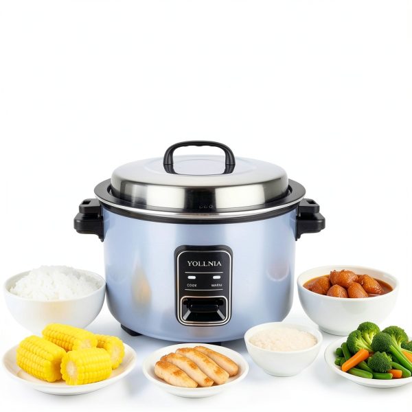15L Commercial Rice Cooker YOLLNIA Large Stainless Steel 1350W-4
