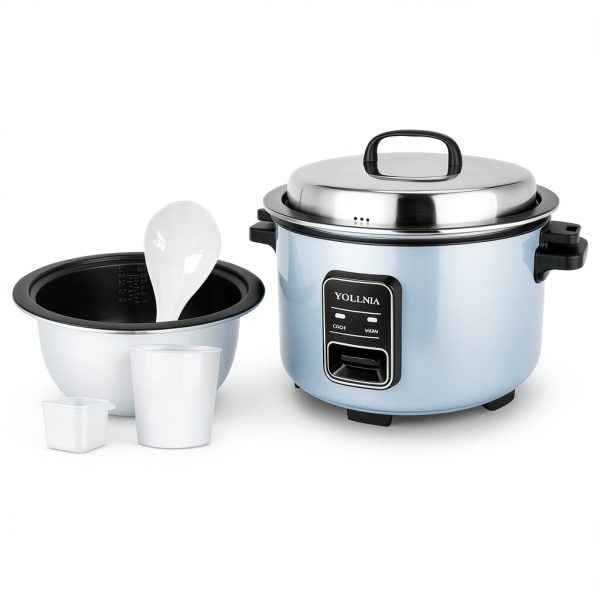 15L Commercial Rice Cooker YOLLNIA Large Stainless Steel 1350W-6