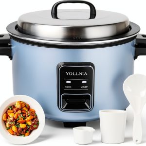 15L Commercial Rice Cooker YOLLNIA Large Stainless Steel 1350W-0