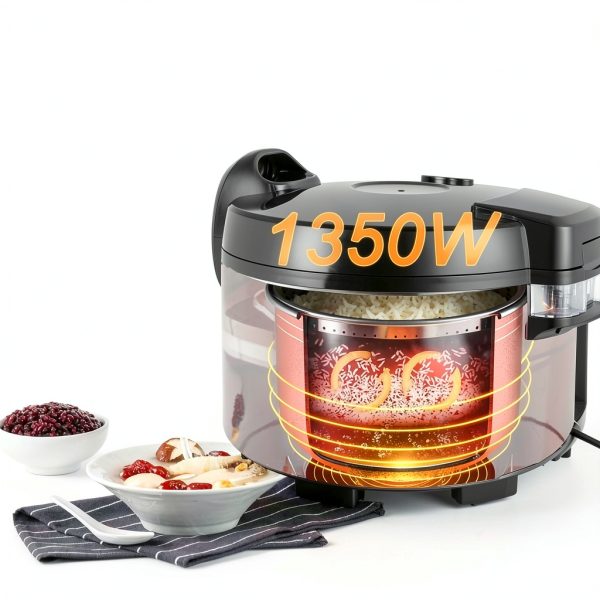 13.8 QT Commercial Rice Cooker CAZACHEF 13L Red One‑Touch Keep‑Warm-2