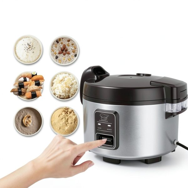 13.8 QT Commercial Rice Cooker CAZACHEF 13L Red One‑Touch Keep‑Warm-3