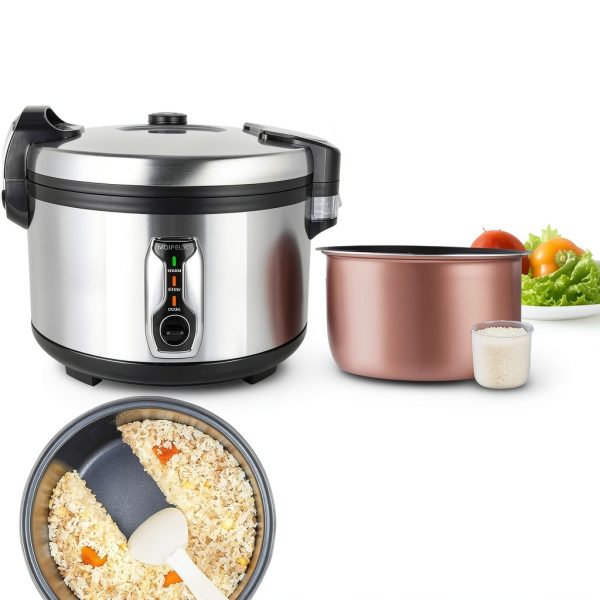 16.8QT Commercial Rice Cooker (90 Cups Cooked), Large Stainless Steel Electric Rice Maker for 65–75 People, 1550W with One-Touch Operation, Auto Keep-Warm, and Non-Stick Inner Pot-3