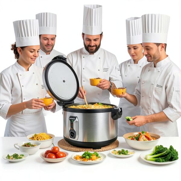 16.8QT Commercial Rice Cooker (90 Cups Cooked), Large Stainless Steel Electric Rice Maker for 65–75 People, 1550W with One-Touch Operation, Auto Keep-Warm, and Non-Stick Inner Pot-4