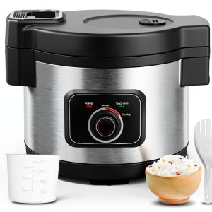 Commercial Rice Cooker 13L Large Rice Cooker 50Cup(Cooked)/25Cup (Uncooked), 1850W Rice Cooker for Restaurant Canteen Party Commercial Rice Warmer for 24H-0