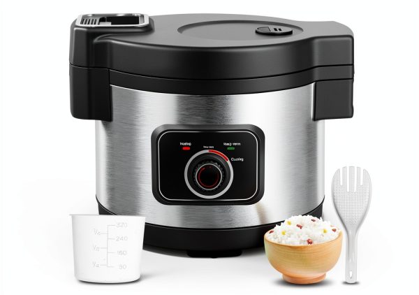 Commercial Rice Cooker 13L Large Rice Cooker 50Cup(Cooked)/25Cup (Uncooked), 1850W Rice Cooker for Restaurant Canteen Party Commercial Rice Warmer for 24H-0